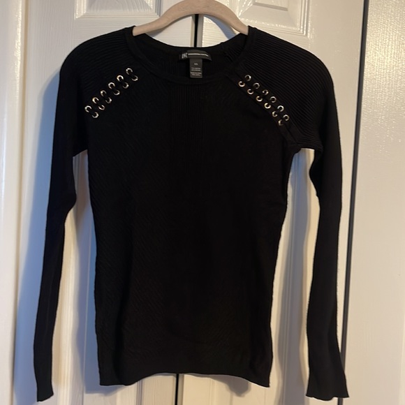 NWOT INC International Concepts long sleeve black sweater size XS - Picture 2 of 9